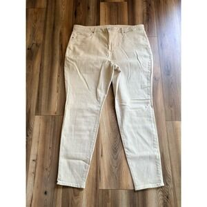 NYDJ Jeans Women's 16W Ivory Tapered Leg Stretch Comfort Soft Casual